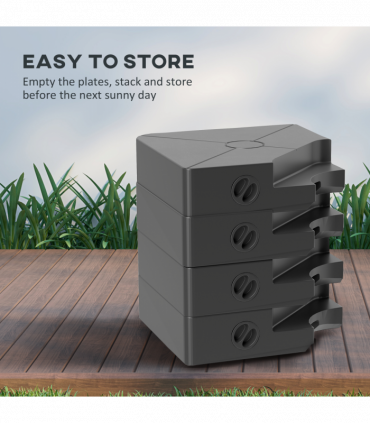 Outsunny Umbrella Weights for Offset Parasols, 64kg Sand/55kg Water Filled