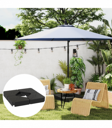 Outsunny Umbrella Weights for Offset Parasols, 64kg Sand/55kg Water Filled