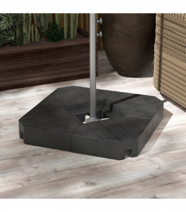 Outsunny Umbrella Weights for Offset Parasols, 80kg Sand or 60kg Water Filled