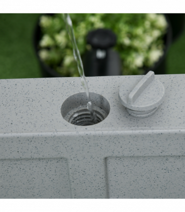 Outsunny Water or Sand Filled Outdoor Market Umbrella Base Stand with Wheels