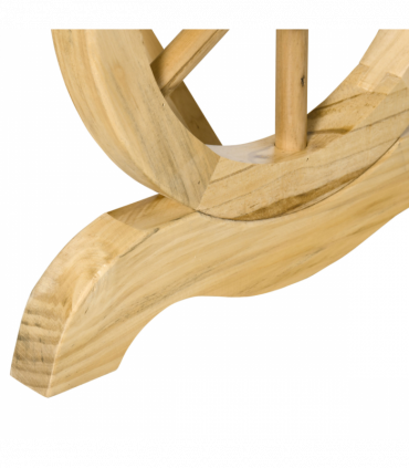 Outsunny Wooden Wheel Bench Rustic Outdoor Patio Garden Seat 2-Person Natural