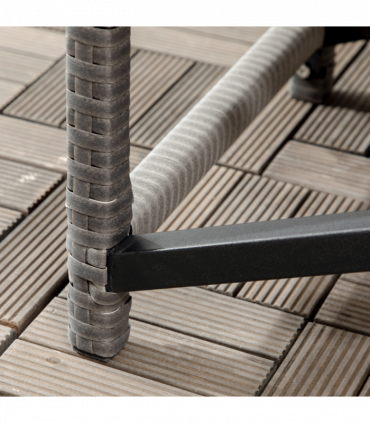 PE Wicker Outdoor Coffee Table w/ Plastic Board Under the Full Woven Table Top