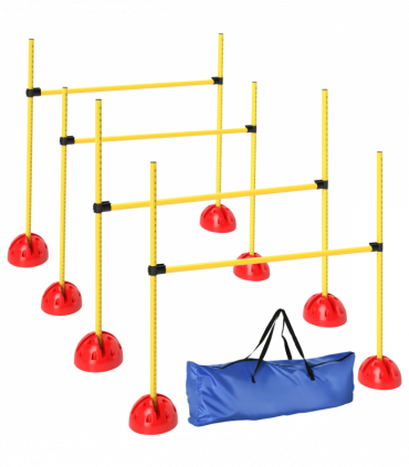 PawHut 4 Piece Dog Agility Equipment with 4 Hurdle Bar for Jump Training