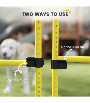 PawHut 4 Piece Dog Agility Equipment with 4 Hurdle Bar for Jump Training