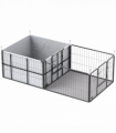 PawHut 7 Panel Whelping Box for Dogs and Puppies, Dog Playpen with Pee Pads