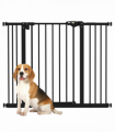 PawHut Adjustable Safety Gate w/ 2 Extensions and Four Adjustable Screws, Black