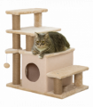 PawHut Dog Steps for Bed 4 Step Pet Stairs Cat House with Detachable Cover