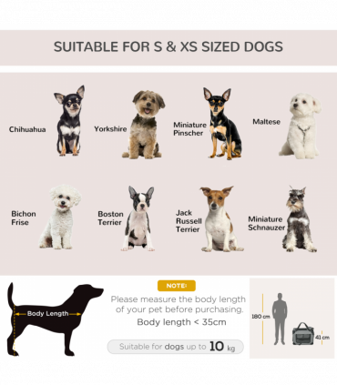 PawHut Folding Pet Carrier Bag House W/ Cushion Storage, Grey 60x41.5x41cm