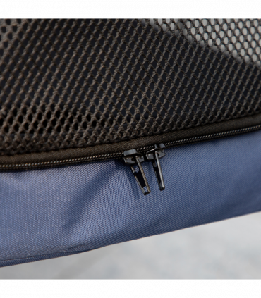 PawHut One-click Foldable Pet Stroller w/ Mesh Windows, for Small Pets - Blue