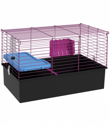 PawHut Small Animal Cage, Rabbit Guinea Pig Hutch, Pet Playhouse