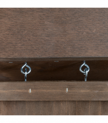 PawHut Wood Indoor Rabbit Hutch Elevated 2-Floor Guineas Pigs Cage w/ Wheels