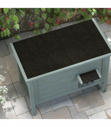 PawHut Outdoor Feral Cat House Insulated w/ Openable Roof - Charcoal Grey