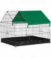 Rabbit Cage Guinea Pig Small Animal Playpen Water Proof Roof Pawhut