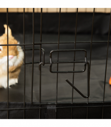 Rabbit Cage Guinea Pig Small Animal Playpen Water Proof Roof Pawhut