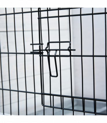 Rabbit Hutch and Run w/ Removable Tray Openable Top for Indoors & Outdoors Grey