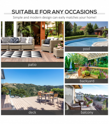 Rattan Coffee Table, Patio Wicker Table with All-Weather Grey