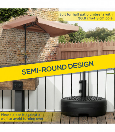 Robust Umbrella Base - Water-Filled Stability for 3.8-4.8cm Poles