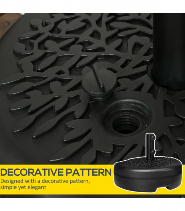 Robust Umbrella Base - Water-Filled Stability for 3.8-4.8cm Poles