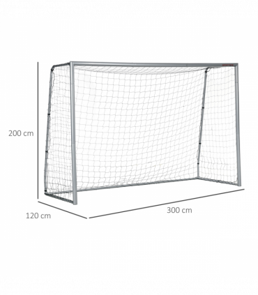 SPORTNOW 10ft x 6.5ft Football Goal, Simple Set Up Football Training Net
