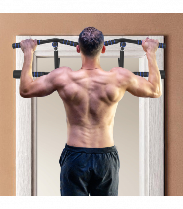 SPORTNOW Multi-Grip Pull Up Bar, Chin Up Bar Doorway with Non-Slip Grips