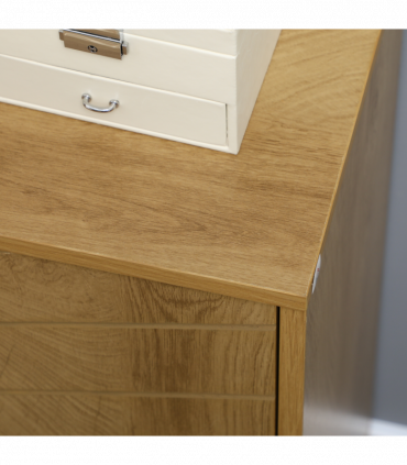 Storage Cabinet for Living Room Sideboard with Chevron Doors Natural