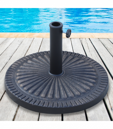 Stylish Bronze Tone Patio Umbrella Base - Secure Outdoor Support