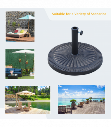 Stylish Bronze Tone Patio Umbrella Base - Secure Outdoor Support