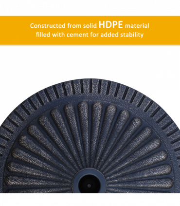 Stylish Bronze Tone Patio Umbrella Base - Secure Outdoor Support