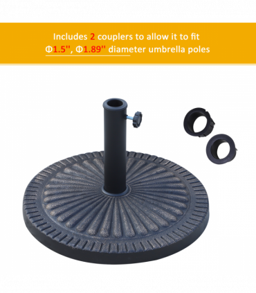 Stylish Bronze Tone Patio Umbrella Base - Secure Outdoor Support