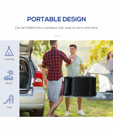 Sun Lounger Recliner Foldable 7 Levels Textilene Black Patio