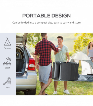 Sun Lounger Recliner w/ Pillow Foldable 7 Levels Textilene Grey