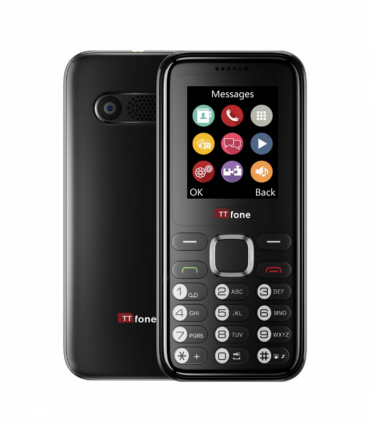 TTfone TT150 Black Dual SIM Mobile with USB Cable, Vodafone Pay As You Go