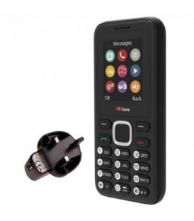 TTfone TT150 Black Dual SIM with Mains Charger, O2 Pay As You Go