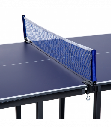 Tennis Table Ping Pong Foldable with Net Game Steel 183cm Indoor, Blue HOMCOM