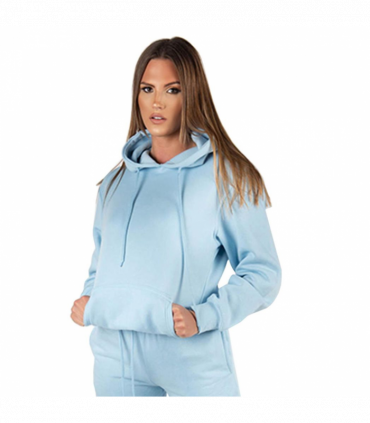 Wellworth Women's Loungewear hoodie & joggers two-piece set, Baby Blue L
