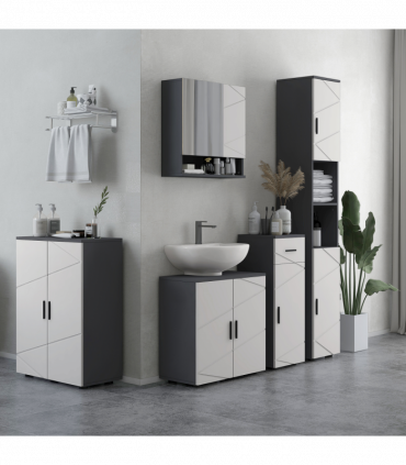 kleankin Bathroom Storage Cabinet, Slim Bathroom Cabinet with Soft Close Door