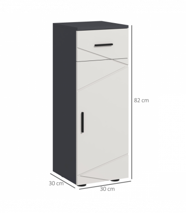 kleankin Bathroom Storage Cabinet, Slim Bathroom Cabinet with Soft Close Door