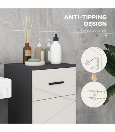 kleankin Bathroom Storage Cabinet, Slim Bathroom Cabinet with Soft Close Door