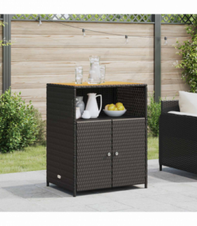 vidaXL Cabinet Black 70 x 50 x 87 cm Polyester and Roly Ratten
