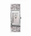 Sekonda Seksy Ladies Bling Rectangular Silver Dial & silver stone Stainless Steel Bracelet Strap Watch