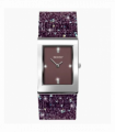 Sekonda Seksy Ladies Bling Rectangular Purple Dial & Purple stone Stainless Steel Bracelet Strap Watch
