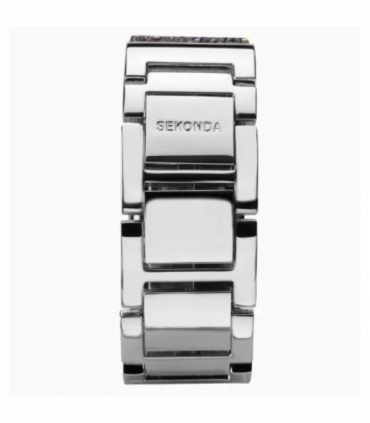 Sekonda Seksy Ladies Bling Rectangular Purple Dial & Purple stone Stainless Steel Bracelet Strap Watch
