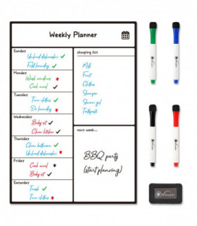 Vinsani Weekly Planner 4 Markers & Eraser 0000146