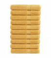 vidaXL Premium Towels 10pcs Gold 100x200cm 600gsm 100% Cotton