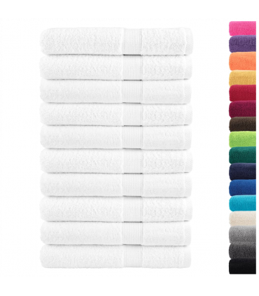 vidaXL Premium Sauna Towels 10pcs White 80x200cm 600gsm 100% Cotton