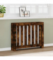 vidaXL Radiator Cover Smoked Oak 104x20x82 cm Engineered Wood