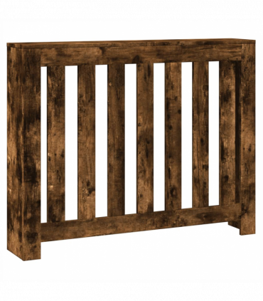 vidaXL Radiator Cover Smoked Oak 104x20x82 cm Engineered Wood