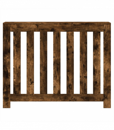 vidaXL Radiator Cover Smoked Oak 104x20x82 cm Engineered Wood