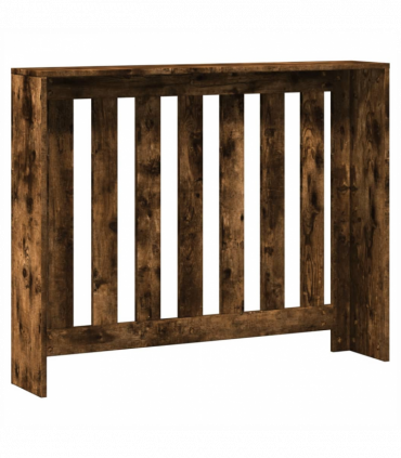 vidaXL Radiator Cover Smoked Oak 104x20x82 cm Engineered Wood