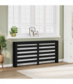 vidaXL Radiator Cover Black 175x20x82 cm Engineered Wood